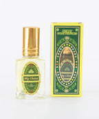 My Choice spray perfume bottle with decorative green and gold packaging