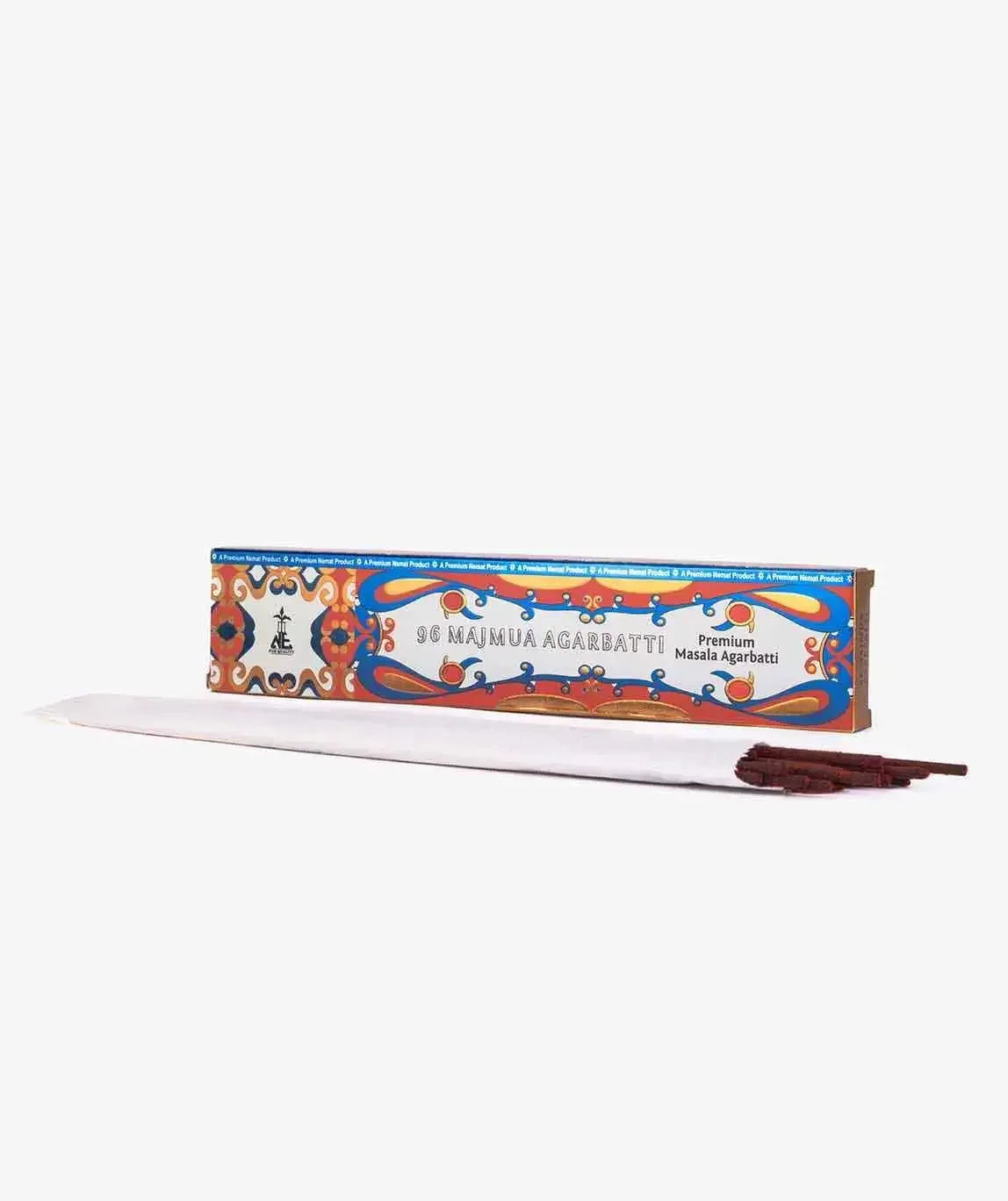 Box of 96 Majmua Agarbatti premium masala incense sticks with decorative packaging