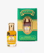 Attar 96 Aala fragrance oil bottle with green and gold packaging, clear liquid visible